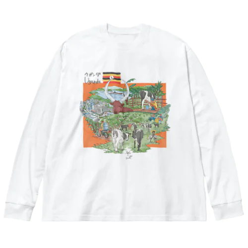 ウガンダ ビッグシルエットロングスリーブTシャツ