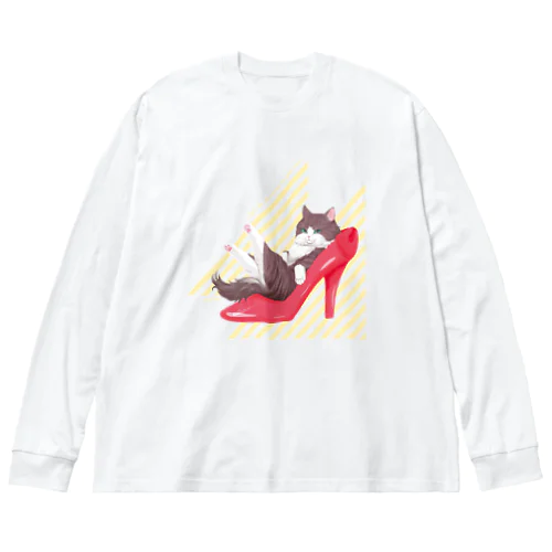 Heel cat ビッグシルエットロングスリーブTシャツ