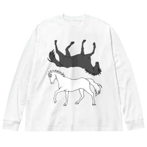 Black and White Big Long Sleeve T-Shirt