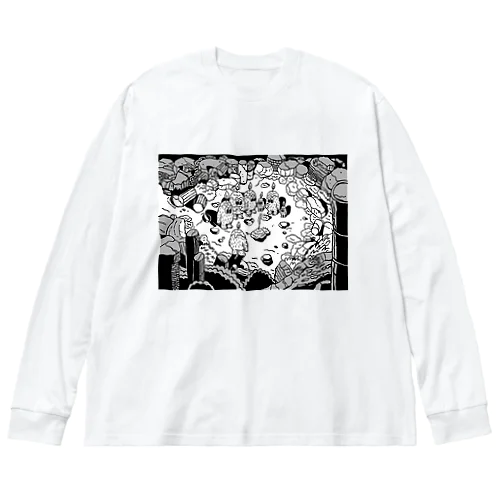 Candle Mosh murder case 1（白黒） Big Long Sleeve T-Shirt