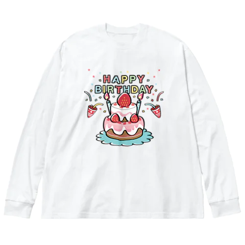 CT61HAPPY BRITHDAY  ビッグシルエットロングスリーブTシャツ