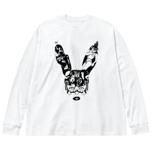 Black Bunny Mask ビッグシルエットロングスリーブTシャツ