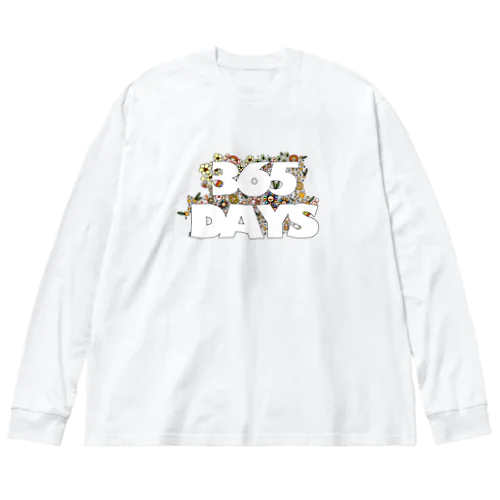 365DAYS white Big Long Sleeve T-Shirt