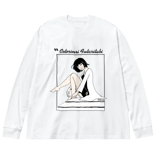 FUTARITABI記念モノクロ Big Long Sleeve T-Shirt