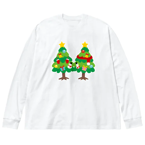 林さんのクリスマスA クリスマスツリー ビッグシルエットロングスリーブTシャツ