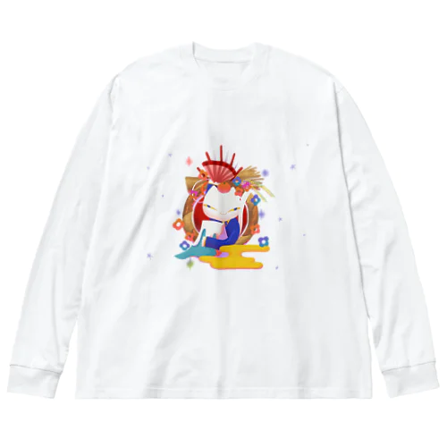 めでたいねこ キラキラver. Big Long Sleeve T-Shirt