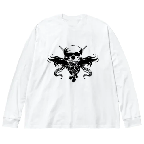 skull wing 1 ビッグシルエットロングスリーブTシャツ