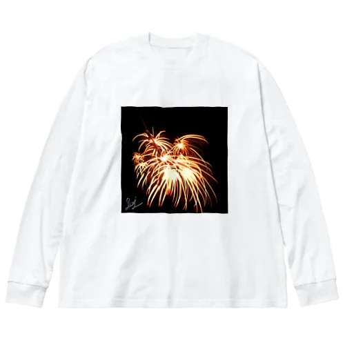 淡色　線香花火 Big Long Sleeve T-Shirt