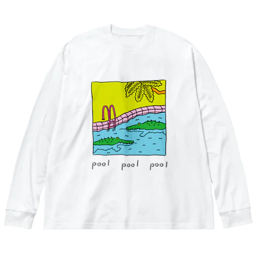 pool ワニ ビッグシルエットロングスリーブTシャツ