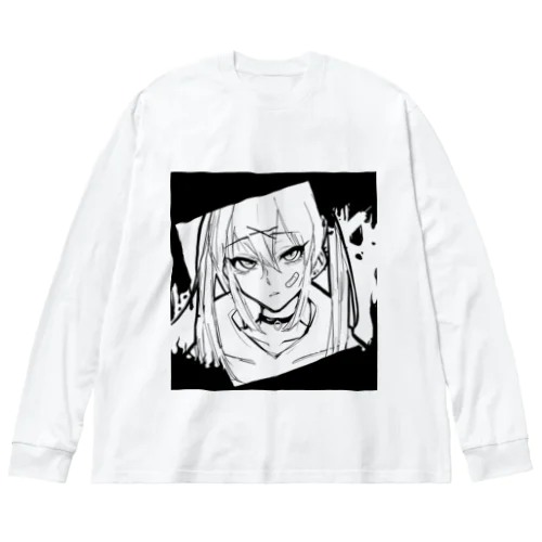 ｢病みてゃん｣ブラックぷりんとver. Big Long Sleeve T-Shirt