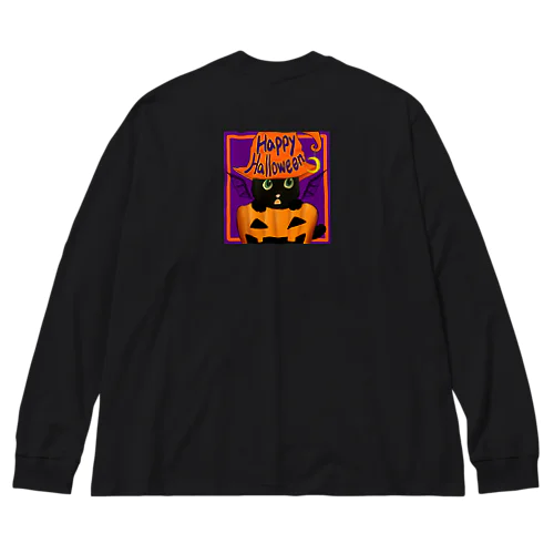 ハロウィン（黒猫02） Big Long Sleeve T-Shirt