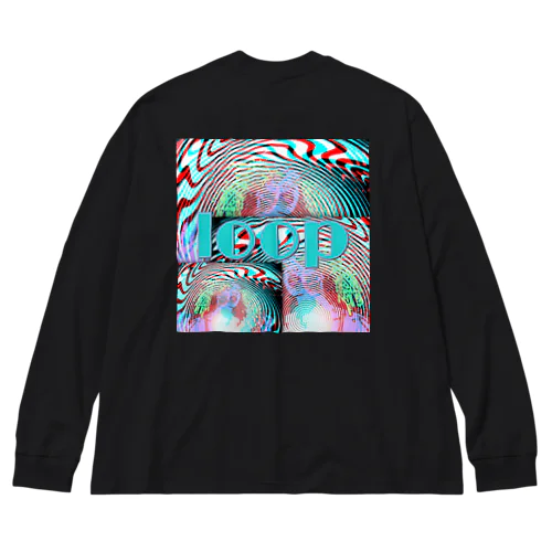 ゆがみ Big Long Sleeve T-Shirt