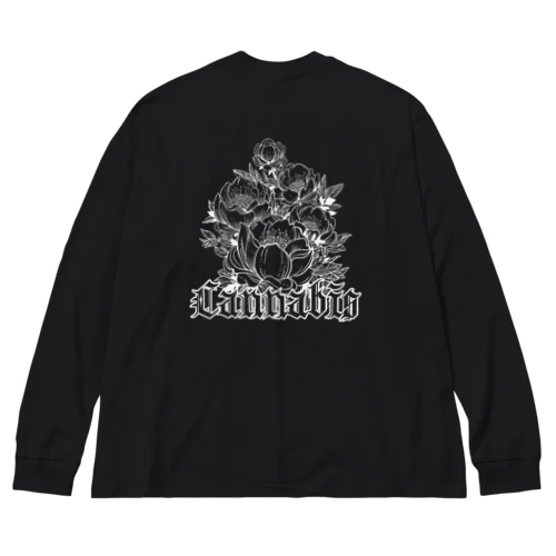 Cannabis ビッグシルエット　フラワーロンT ビッグシルエットロングスリーブTシャツ