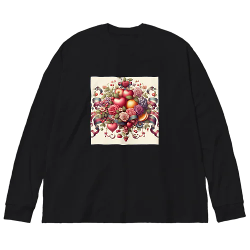 薔薇とフルーツのSweetな香り Big Long Sleeve T-Shirt