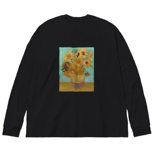 ＂名画＂ ゴッホ/ひまわり［12本］ Big Long Sleeve T-Shirt