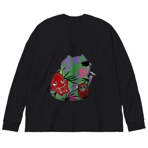 一服豚くん Big Long Sleeve T-Shirt