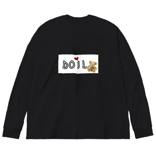 テディベアとハート Big Long Sleeve T-Shirt