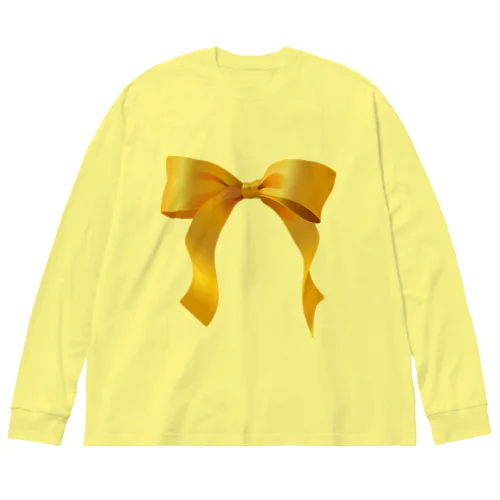ゴールドリボンとチェリー ❤︎" ビッグシルエットロングスリーブTシャツ