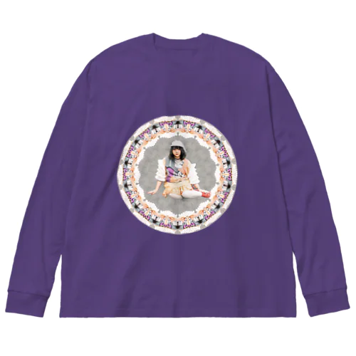 丸の中にすわる Big Long Sleeve T-Shirt