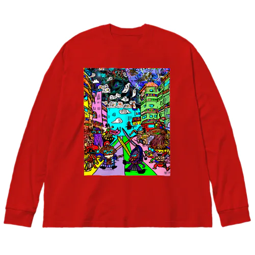 宇宙人類皆兄弟 VERTICAL Big Long Sleeve T-Shirt