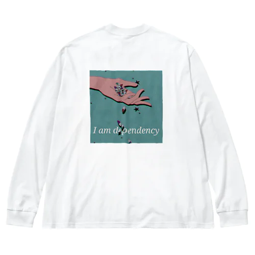 I am dependency(Turquoise Blue) ビッグシルエットロングスリーブTシャツ