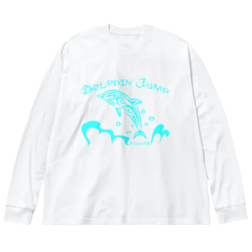 ドルフィンジャンプ（ブルー） Big Long Sleeve T-Shirt