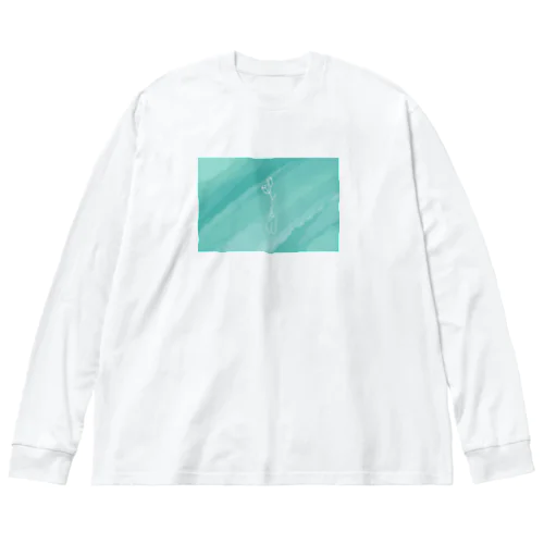 mediumaquamarine ビッグシルエットロングスリーブTシャツ