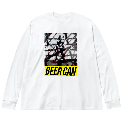 Man with Beer Can ビッグシルエットロングスリーブTシャツ