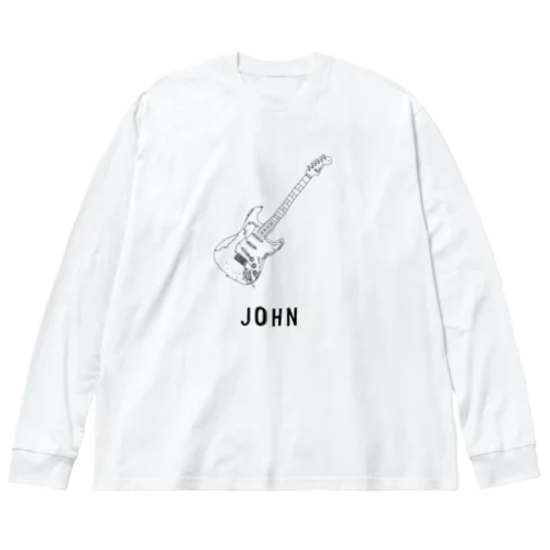 JOHN -black line- Big Long Sleeve T-Shirt