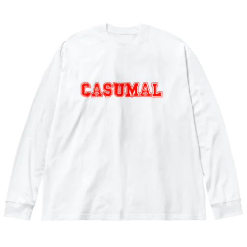 カレッジっぽくね？ロゴロングスリーブ Tシャツ ビッグシルエットロングスリーブTシャツ