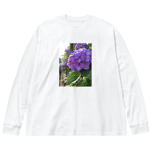 夕陽と紫陽花 Big Long Sleeve T-Shirt