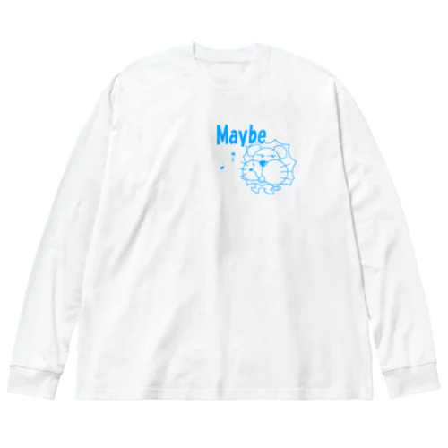 ライオン君 Maybe ブルー Big Long Sleeve T-Shirt