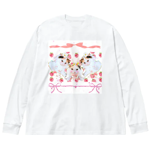 メルヘンにゃんこdeルンルン気分 Big Long Sleeve T-Shirt