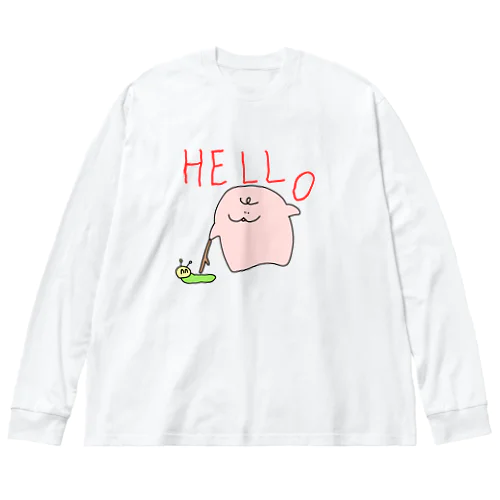 ピンクベビーとイモムシ Big Long Sleeve T-Shirt