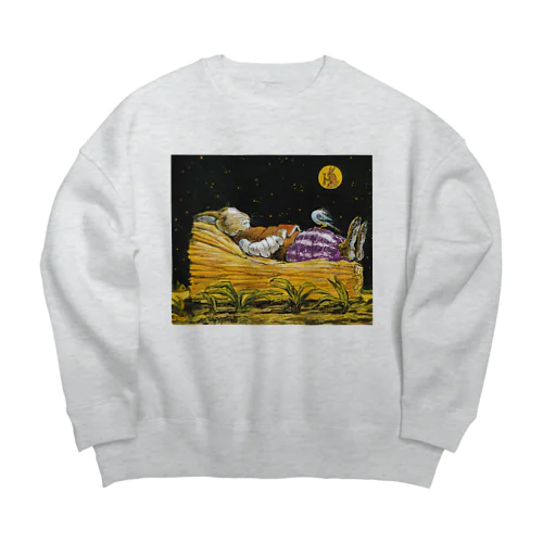 星降る夜　b Big Crew Neck Sweatshirt