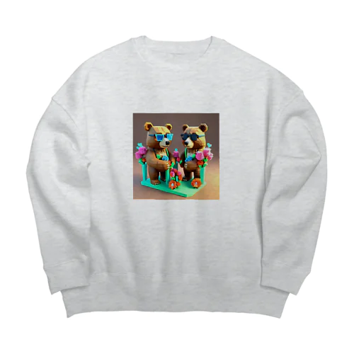 メガネっクマ④ Big Crew Neck Sweatshirt