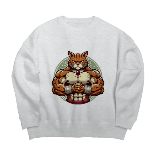 マッスルキャット　キジ虎 Big Crew Neck Sweatshirt