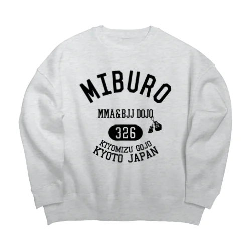 カレッジロゴ ブラック Big Crew Neck Sweatshirt