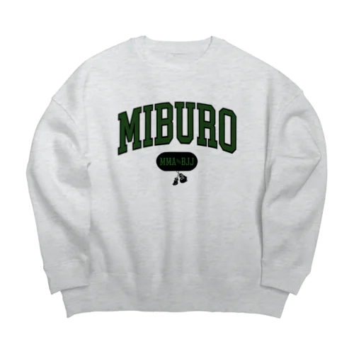 カレッジ2 グリーン×ブラックロゴ Big Crew Neck Sweatshirt