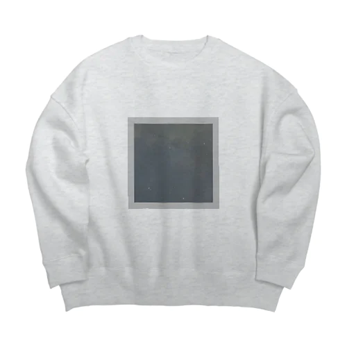 ぼやぼや　ヨフカシブルー Big Crew Neck Sweatshirt