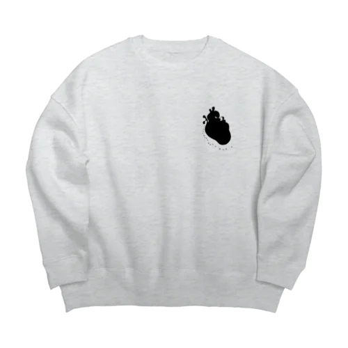 DOKUDOKU BLACK Big Crew Neck Sweatshirt