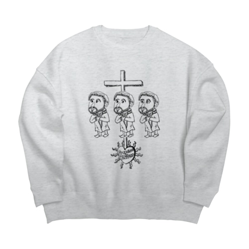 【ゆる偉人】ザビエルさん Big Crew Neck Sweatshirt