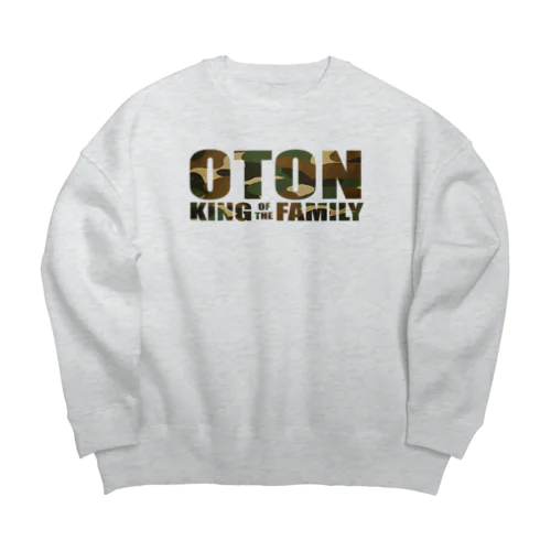  家族王　おとん Big Crew Neck Sweatshirt