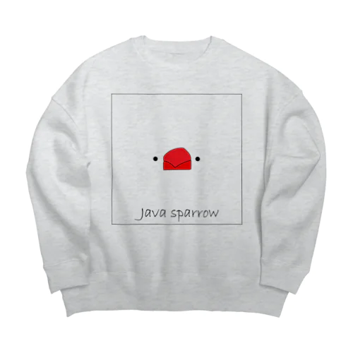 Java sparrow　顔だけシリーズ Big Crew Neck Sweatshirt