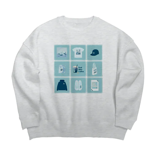 TealBlueItems _Cube BLUE Ver. Big Crew Neck Sweatshirt