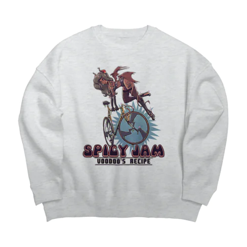 "SPICY JAM" (red) Big Crew Neck Sweatshirt