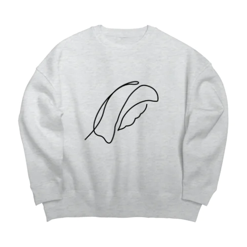 一筆描きの鮨 Big Crew Neck Sweatshirt