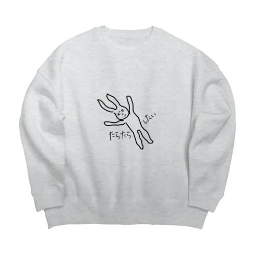 たらたらうさぎ Big Crew Neck Sweatshirt