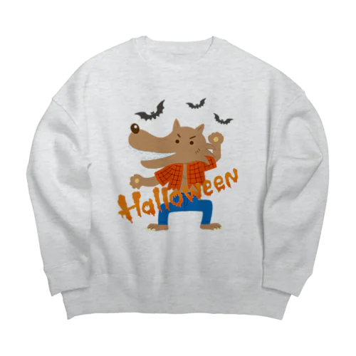 HALLOWEEN_オオカミ男 Big Crew Neck Sweatshirt