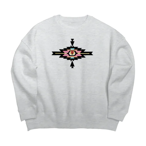 焚き火　アウトドア　キャンプ　オルテガ柄 Big Crew Neck Sweatshirt